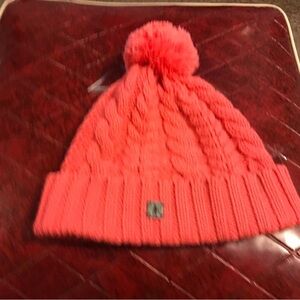 Smartwool Women's Isto Retro Beanie Merino Wool PomPom Tangarine